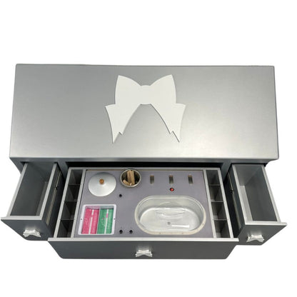Sloping Top Waxing Cabinet with built-in Wax and Roll-on Warmers
