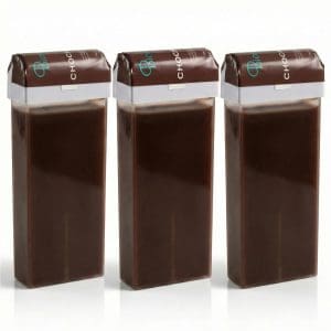 roll on chocolate soft wax 3.3 fl. oz/100ml case of 3 cartridges ($3.50/each)